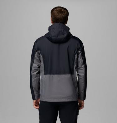 Men's Pouring Adventure III Waterproof Hiking Jacket, Color: Black, City Grey, image 11