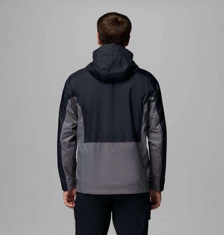Chaqueta de senderismo impermeable Pouring Adventure III para hombre, Color: Black, City Grey, image 3