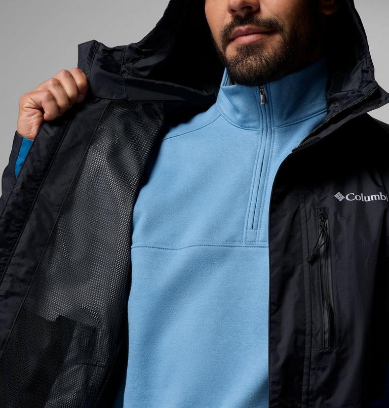 Chaqueta de senderismo impermeable Pouring Adventure III para hombre, Color: Black, Phoenix Blue, image 6