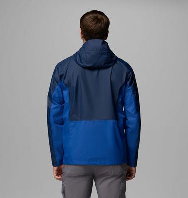 Men's Pouring Adventure III Waterproof Hiking Jacket, Color: Collegiate Navy, Mountain Blue, image 7