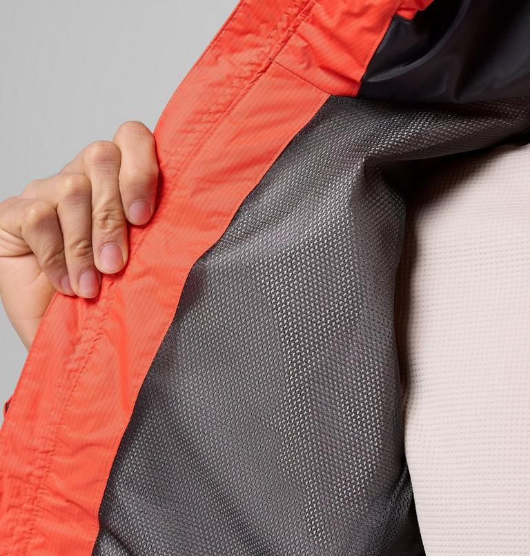 Men's Pouring Adventure III Waterproof Hiking Jacket, Color: Zing, Shark, image 9