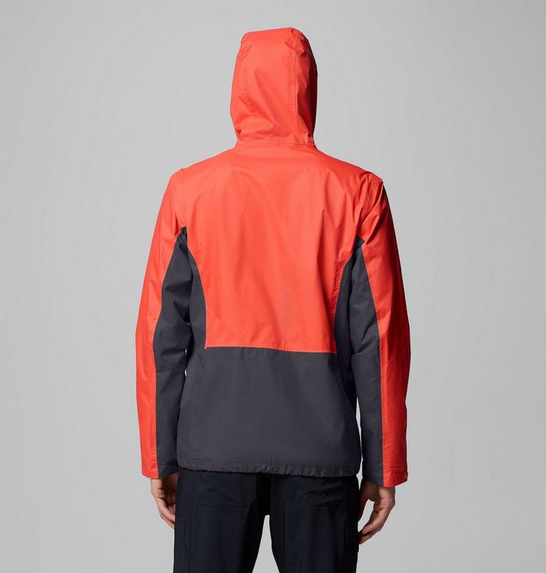 Men's Pouring Adventure III Waterproof Hiking Jacket, Color: Zing, Shark, image 3