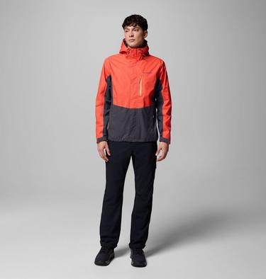 Men's Pouring Adventure III Waterproof Hiking Jacket, Color: Zing, Shark, image 2