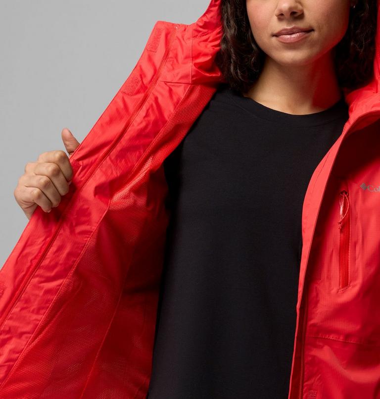 Women's Pouring Adventure III Waterproof Hiking Jacket, Color: Poppy Red, image 6