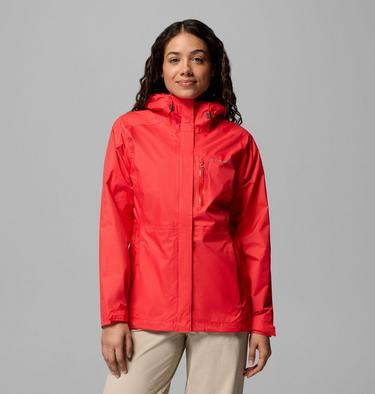 Women's Pouring Adventure III Waterproof Hiking Jacket, Color: Poppy Red, image 3