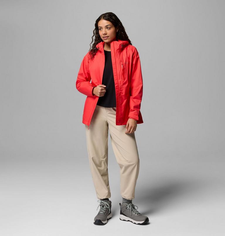 Women's Pouring Adventure III Waterproof Hiking Jacket, Color: Poppy Red, image 2