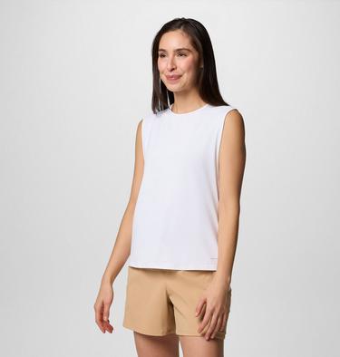 Women's Chill River II Technical Tank, Color: White, image 3