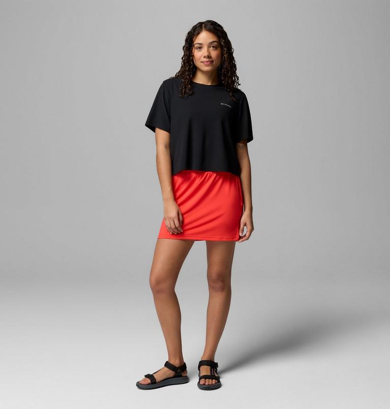 Women's Chill River Technical Hiking Skort, Color: Poppy Red, image 2