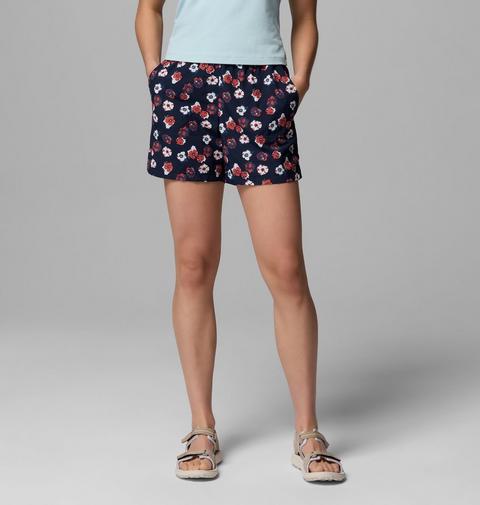 Женские шорты Columbia Sandy River Printed Shorts III, цвет: Тёмно-синий