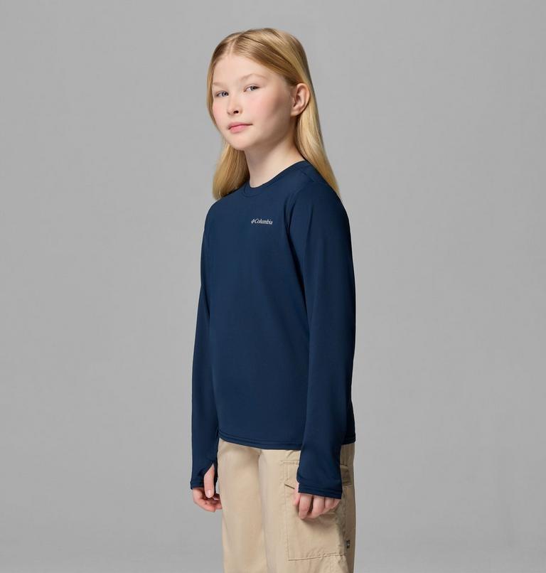 Youth Chill River Long Sleeve T-Shirt, Color: Collegiate Navy, image 4