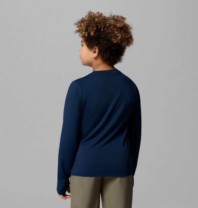 Youth Chill River Long Sleeve T-Shirt, Color: Collegiate Navy, image 2
