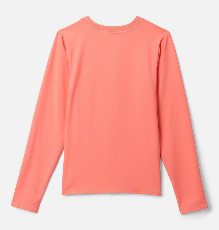 Kids' Chill River Long Sleeve Shirt, Color: Hot Coral, image 2