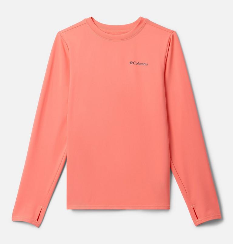 Kids' Chill River Long Sleeve Shirt, Color: Hot Coral, image 1
