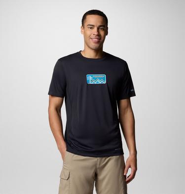 Men's Zero Rules Light Graphic Technical T-Shirt, Color: Black, Actively Cooled, image 1