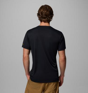 Men's Zero Rules Light Graphic Technical T-Shirt, Color: Black, Scripted Peaks, image 11