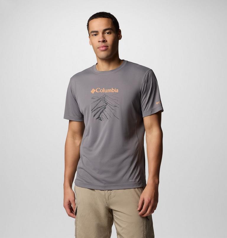 Camiseta técnica con estampado Zero Rules Light para hombre, Color: City Grey, Ridge Line Life, image 1