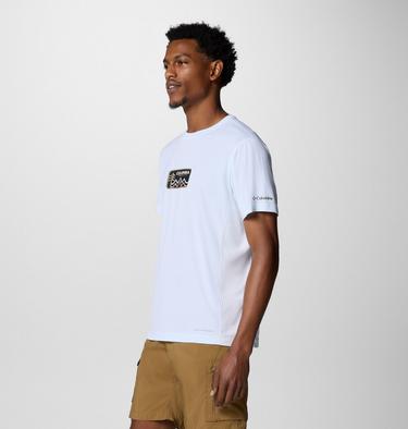 Men's Zero Rules Light Graphic Technical T-Shirt, Color: White, Actively Cooled, image 3