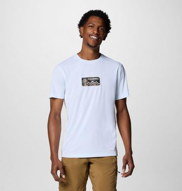 Men's Zero Rules Light Graphic Technical T-Shirt, Color: White, Actively Cooled, image 1