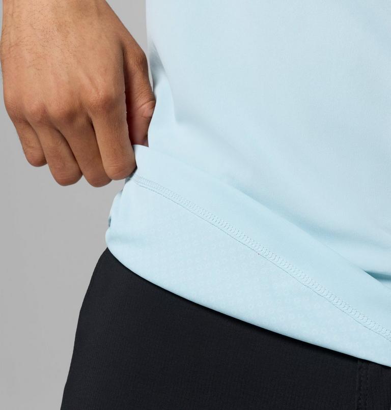 Men's Zero Rules Light Graphic Technical T-Shirt, Color: Marine Light, Scripted Peaks, image 6