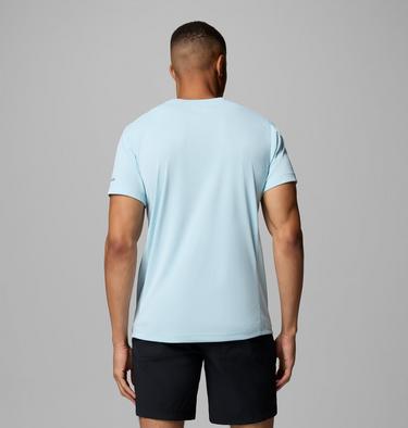 Men's Zero Rules Light Graphic Technical T-Shirt, Color: Marine Light, Scripted Peaks, image 19