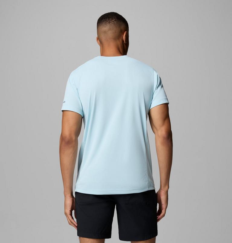 Men's Zero Rules Light Graphic Technical T-Shirt, Color: Marine Light, Scripted Peaks, image 3