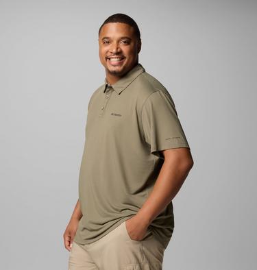 Men's Tech Trail Utility Polo - Extended Size, Color: Stone Green, image 4