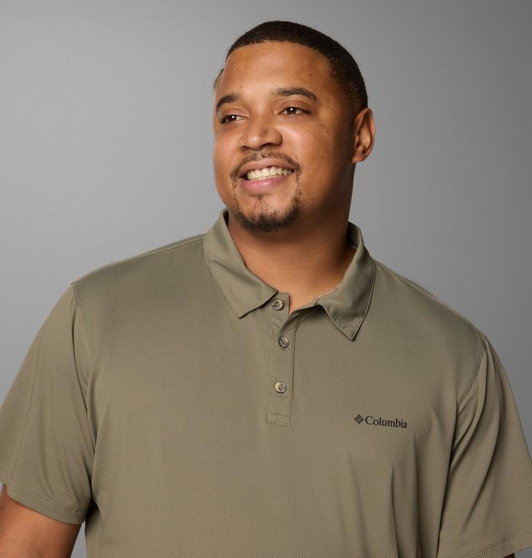 Men's Tech Trail Utility Polo - Extended Size, Color: Stone Green, image 5