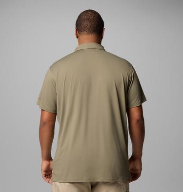 Men's Tech Trail Utility Polo - Extended Size, Color: Stone Green, image 3