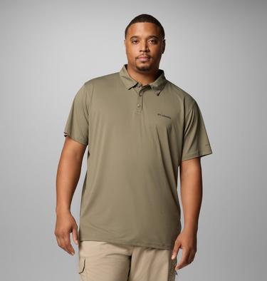 Men's Tech Trail Utility Polo - Extended Size, Color: Stone Green, image 1