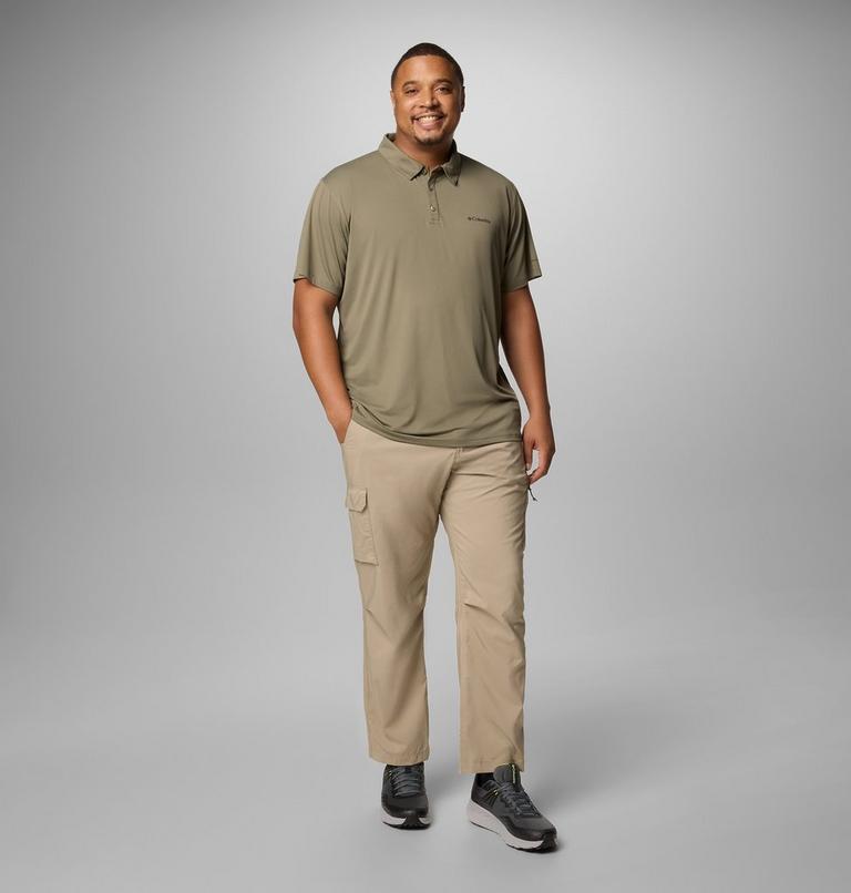 Men's Tech Trail Utility Polo - Extended Size, Color: Stone Green, image 2