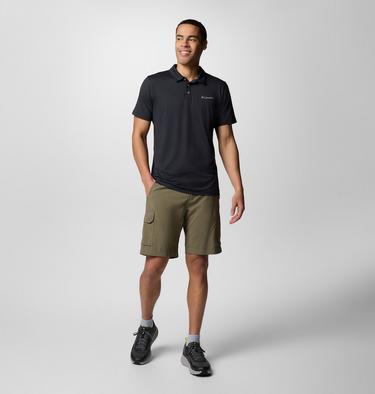 Men's Tech Trail Utility Polo, Color: Black, image 4
