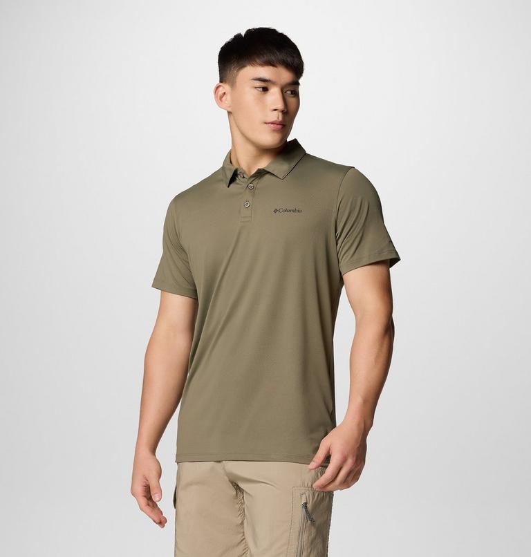 Polo Fonctionnel Tech Trail Homme, Color: Stone Green, image 4
