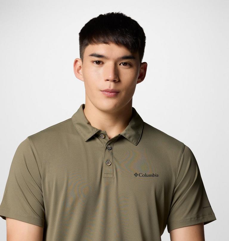 Polo Fonctionnel Tech Trail Homme, Color: Stone Green, image 5