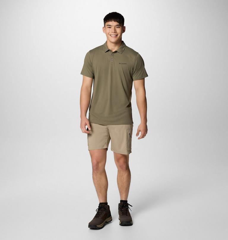 Polo Fonctionnel Tech Trail Homme, Color: Stone Green, image 2