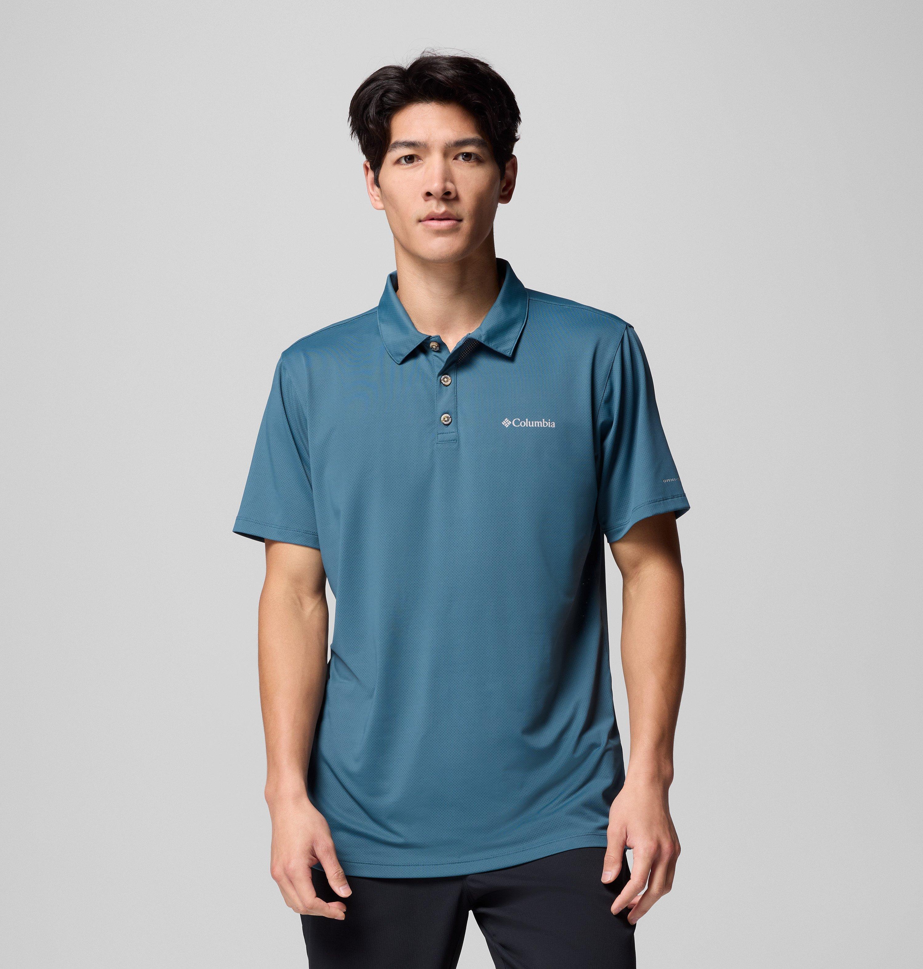 Columbia Sportswear Men's Blue Columbia - Tech Trail™ Utility Polo - Ever Medium
