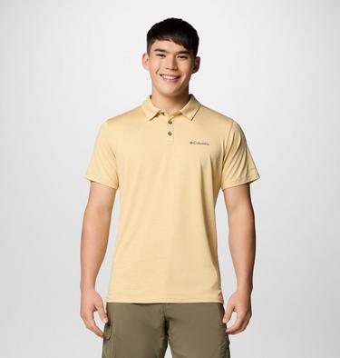 Men's Tech Trail Utility Polo, Color: Sand Dune Heather, image 7