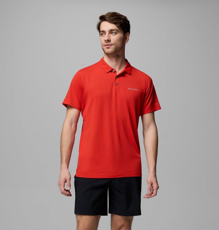 Men's Tech Trail Utility Polo, Color: Super Sonic, image 1