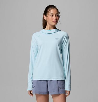 Women's PFG Wild Cast Sun Hoodie, Color: Marine Light, image 7