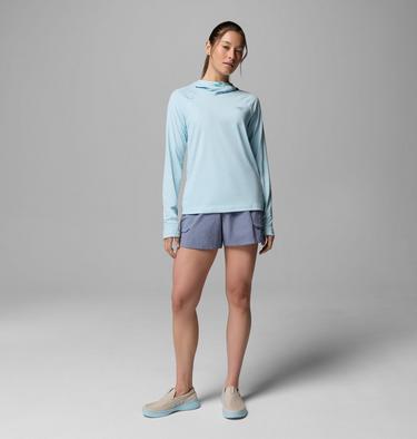 Women's PFG Wild Cast Sun Hoodie, Color: Marine Light, image 8