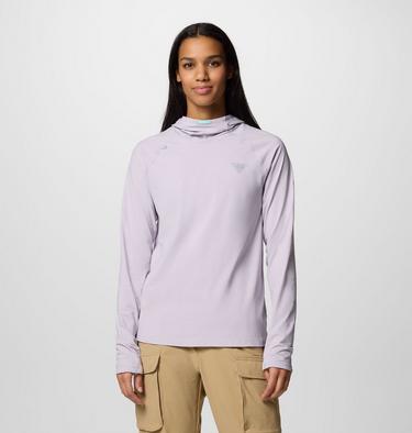 Women's PFG Wild Cast Sun Hoodie, Color: Lavender Pearl, image 7