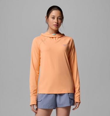 Women's PFG Wild Cast Sun Hoodie, Color: Bright Nectar, image 5