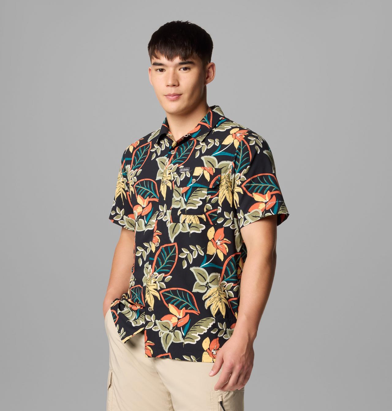 Men's Tech Trail™ Utility Printed Woven Short Sleeve Shirt | 010 | XXL 4