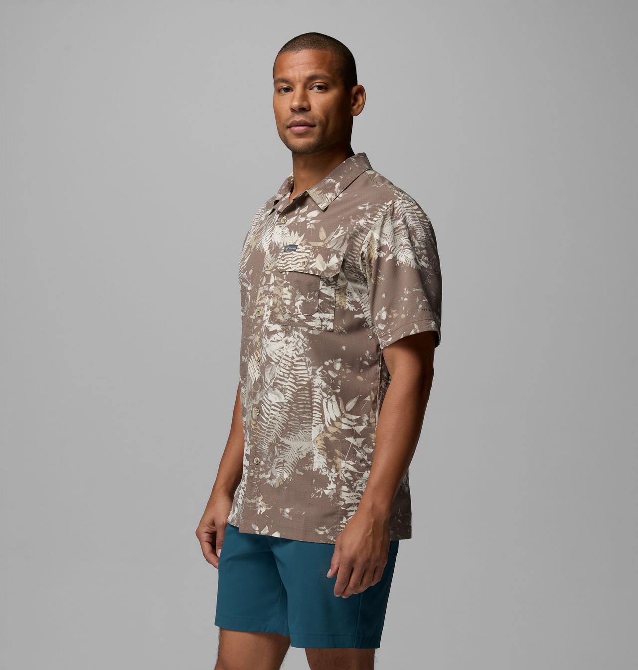 Men's Tech Trail™ Utility Printed Woven Short Sleeve Shirt | 254 | L 4