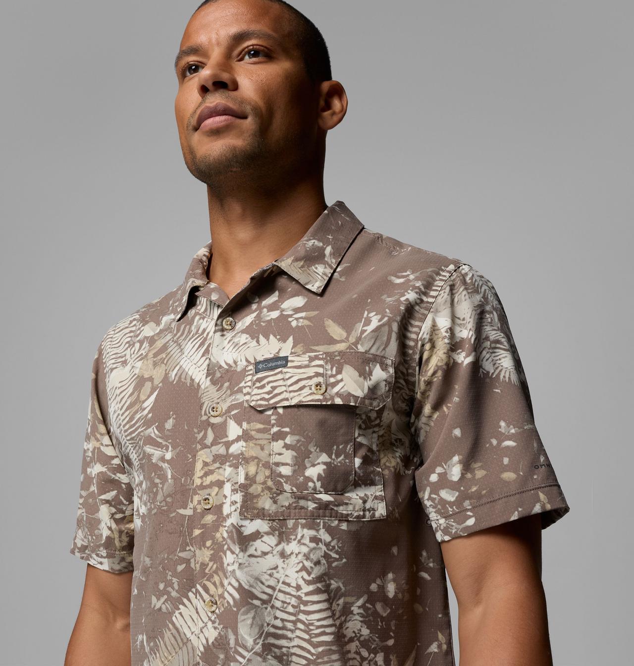 Men's Tech Trail™ Utility Printed Woven Short Sleeve Shirt | 254 | L 5