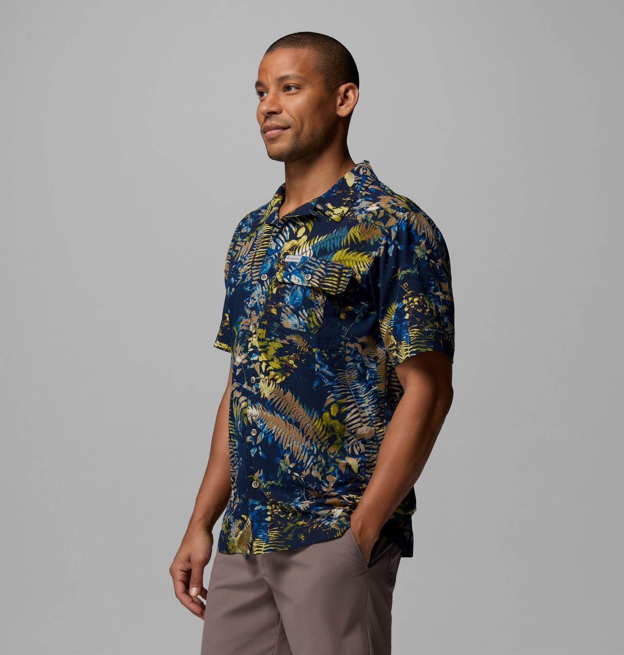 Men's Tech Trail™ Utility Printed Woven Short Sleeve Shirt | 433 | XL 4