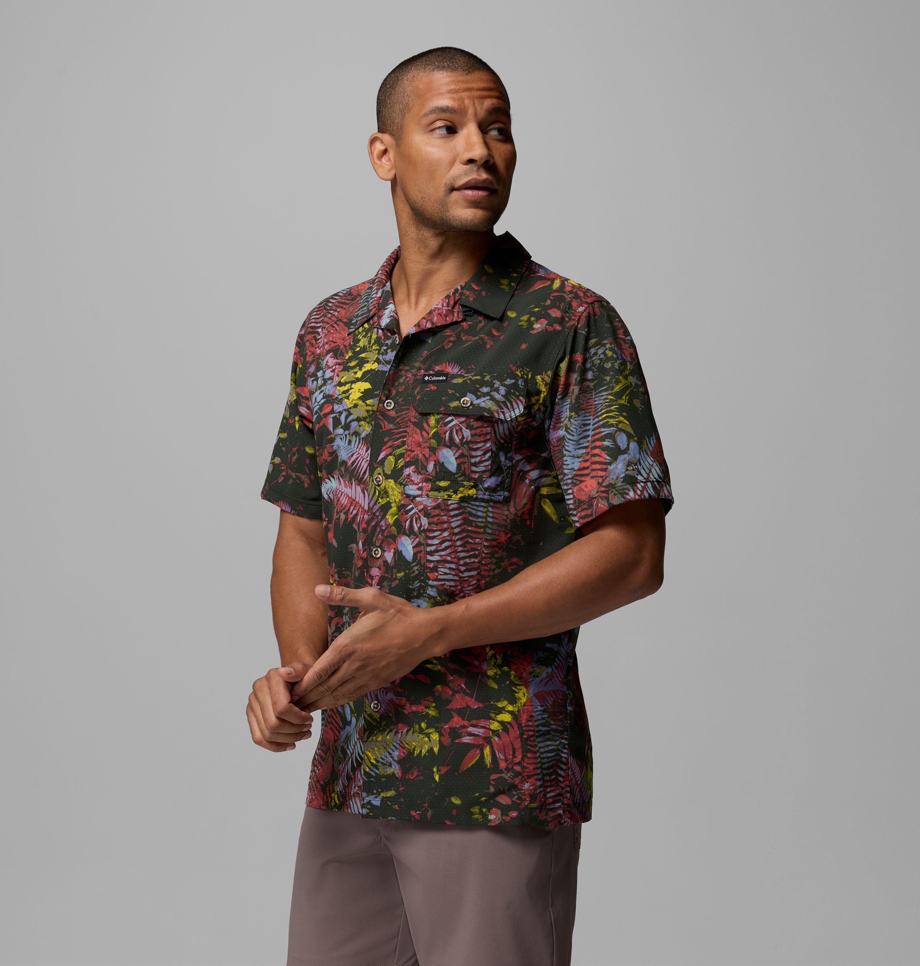 Men's Tech Trail Utility Printed Woven Short Sleeve Shirt 4