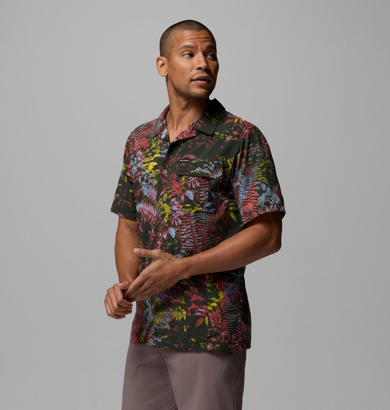 Men's Tech Trail™ Utility Printed Woven Short Sleeve Shirt 4
