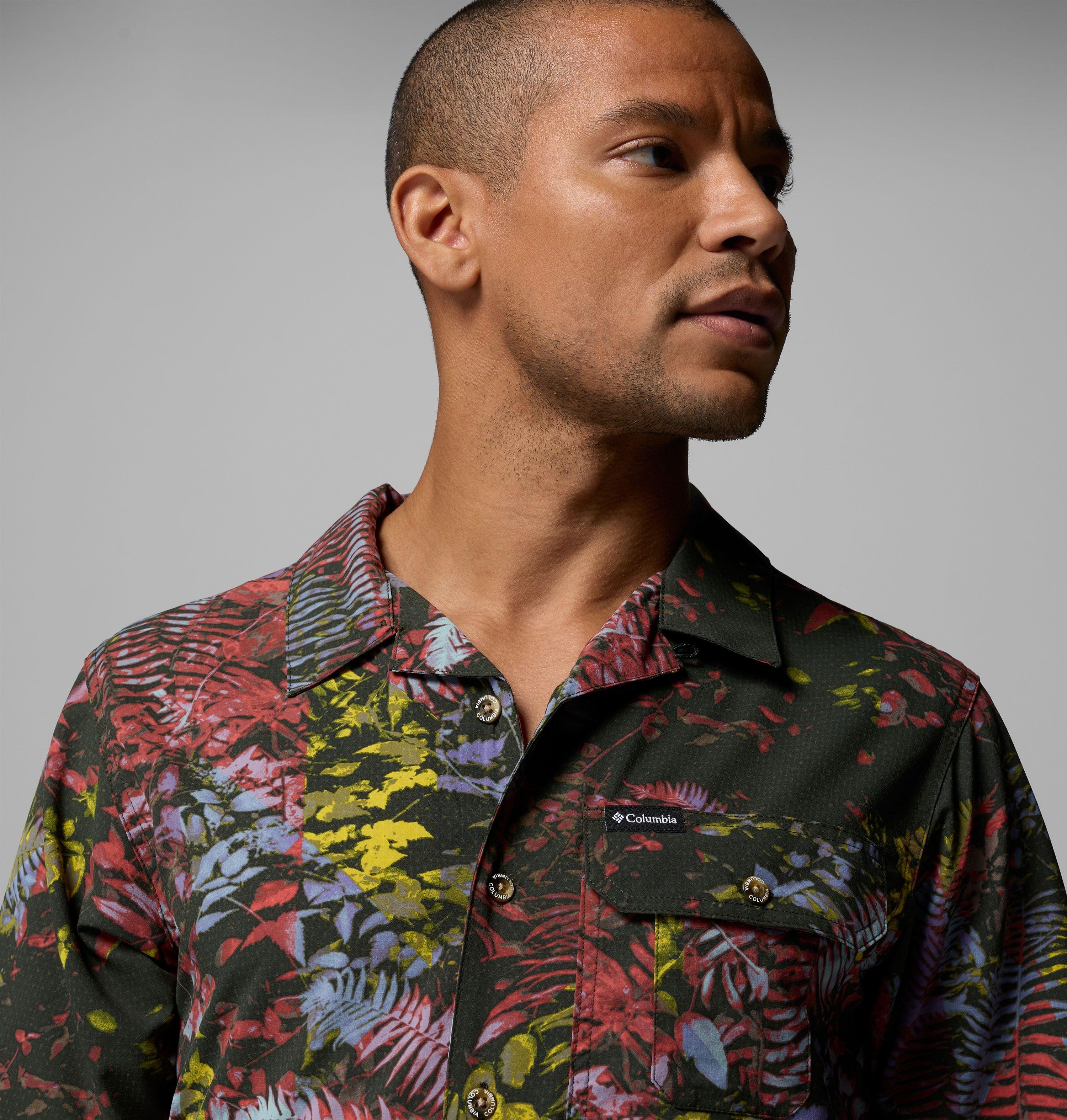 Men's Tech Trail Utility Printed Woven Short Sleeve Shirt 5