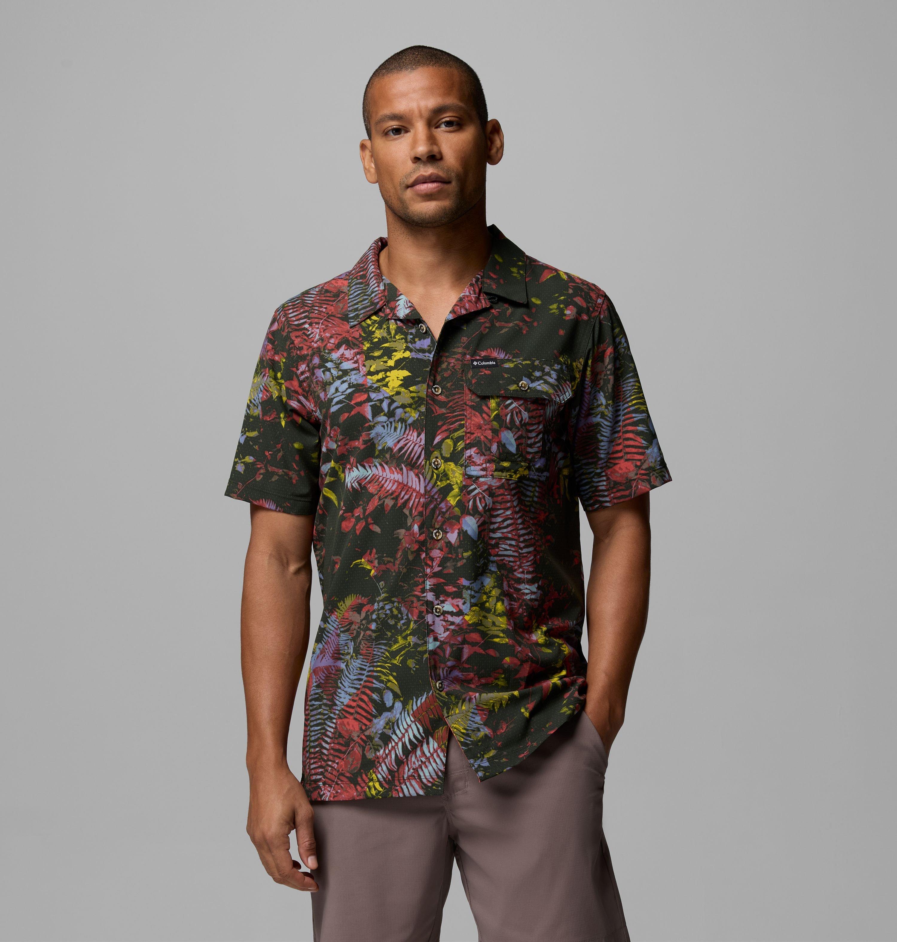 Men's Tech Trail Utility Printed Woven Short Sleeve Shirt | Columbia