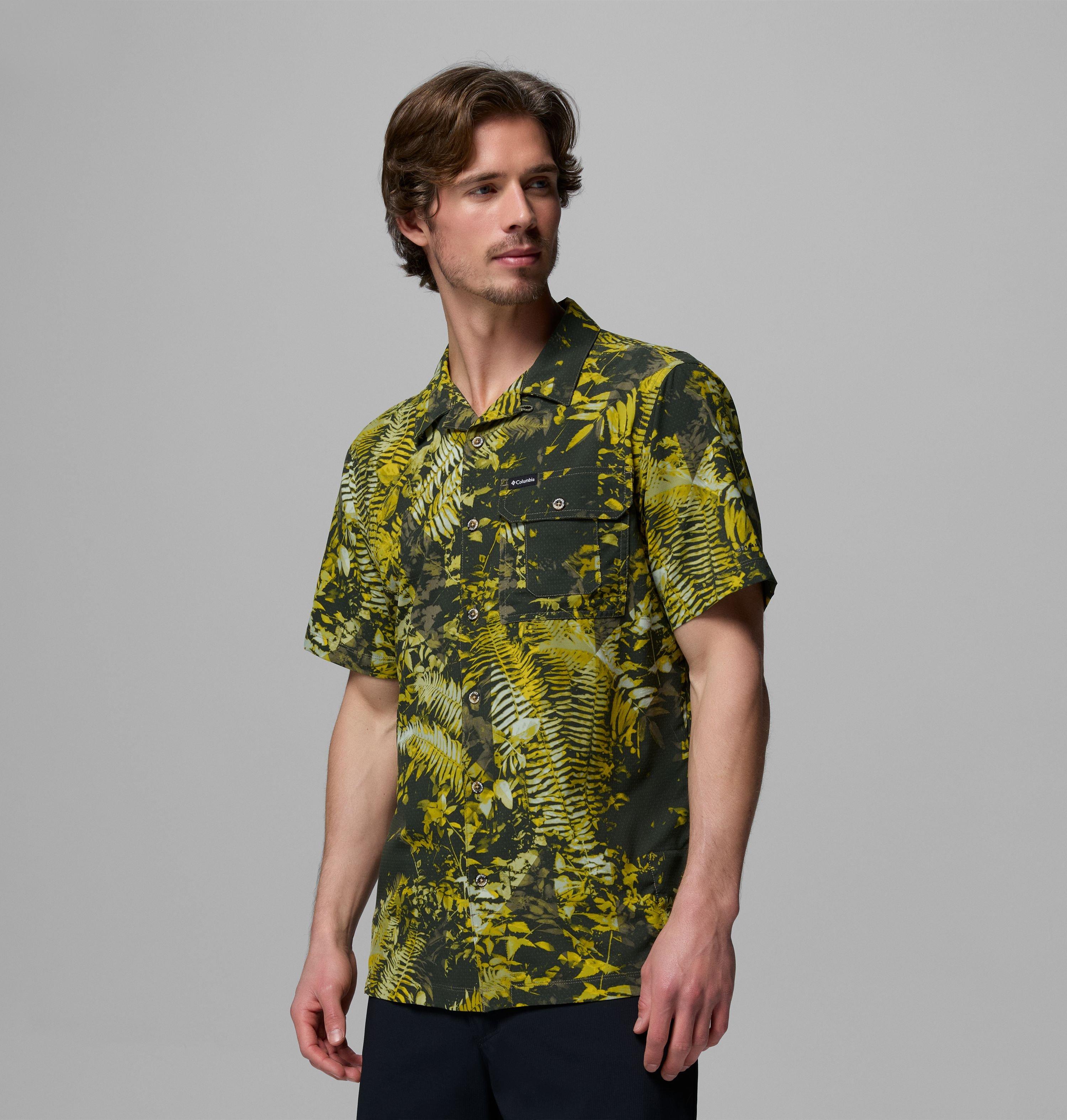 Men's Tech Trail Utility Printed Woven Short Sleeve Shirt 4